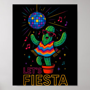 Cinco de Mayo mexikanische Kaktus-Party lustig let Poster