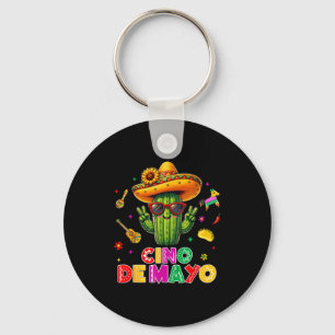 Cinco de Mayo mexikanischer Kaktus lustig lasst un Schlüsselanhänger