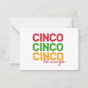 Cinco De mayo Mexikanisches Feiertagsgeschenk  Mitteilungskarte