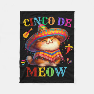 Cinco De Mayo Miau Süße Katzenliebhaberin Lass uns Fleecedecke