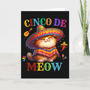 Cinco De Mayo Miau Süße Katzenliebhaberin Lass uns Karte