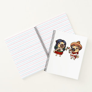 Cinco De Mayo Mops Notebook Notizbuch
