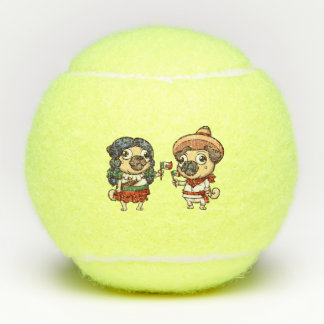 Cinco De Mayo Mops Tennis Balls Tennisbälle