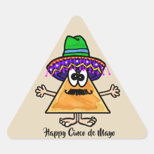 Cinco De Mayo Nacho-Chip-Aufkleber Dreieckiger Aufkleber