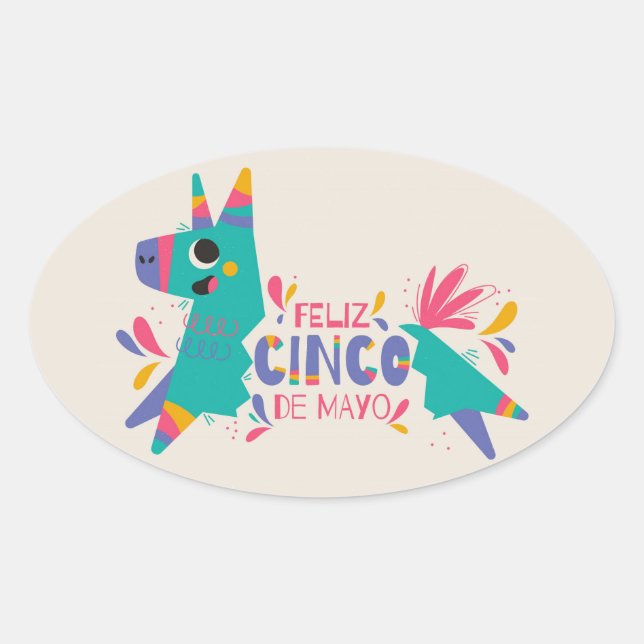 Cinco De Mayo Oval Sticker (Vorderseite)