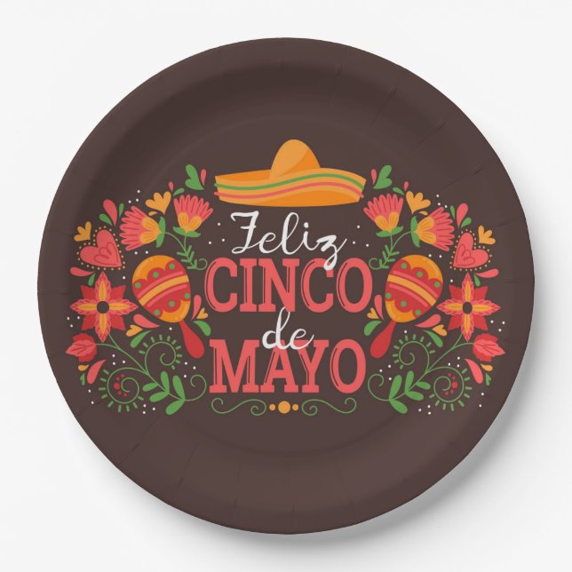 Cinco De Mayo Papierplatte Pappteller (Vorderseite)