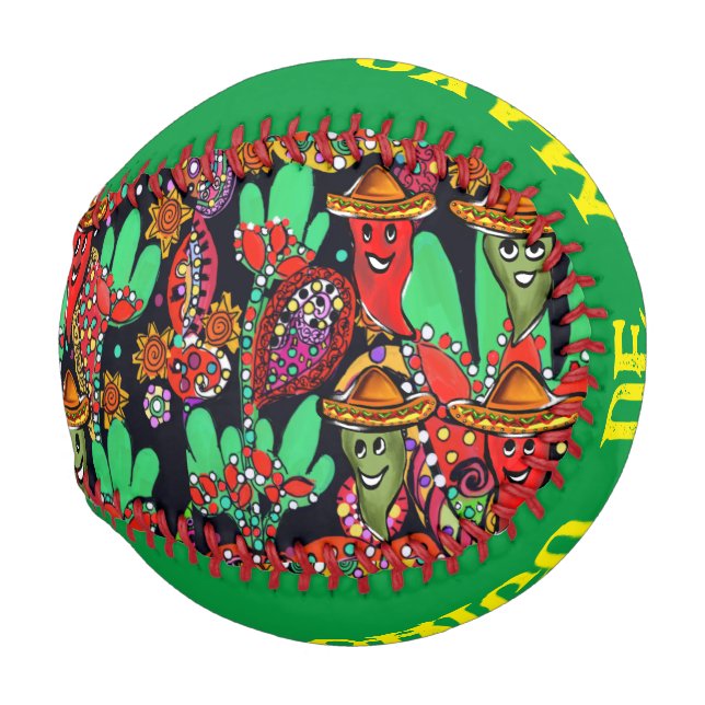 Cinco de Mayo Paprikaschoten Baseball (Vorne Rechts)