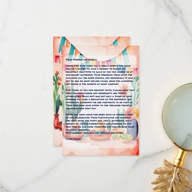 Cinco De Mayo Party Dankeskarte (Vorderseite/Rückseite Beispiel)