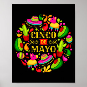 Cinco De Mayo Party Männer Frauen Mexikanisch Lass Poster
