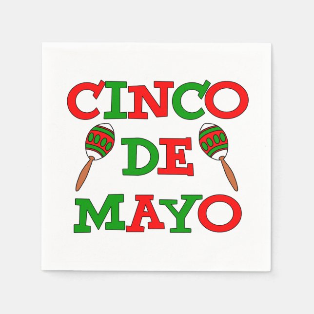Cinco De Mayo Party Maracas Serviette (Vorderseite)