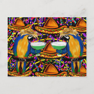 Cinco De Mayo Party Parrot Einladungspostkarte