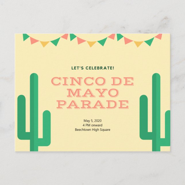 Cinco De Mayo Postkarte (Vorderseite)