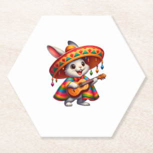 Cinco de Mayo Rabbit Wear Mexican Sombrero Men Untersetzer