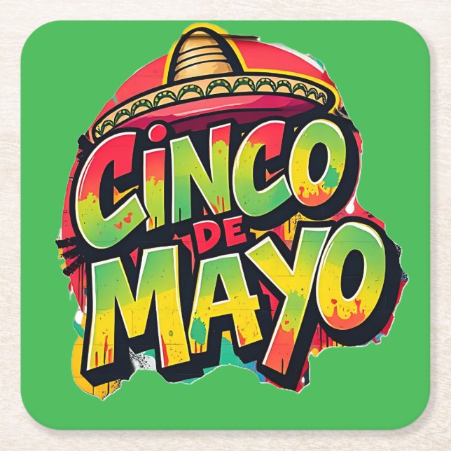 Cinco De Mayo Rechteckiger Pappuntersetzer (Vorderseite)