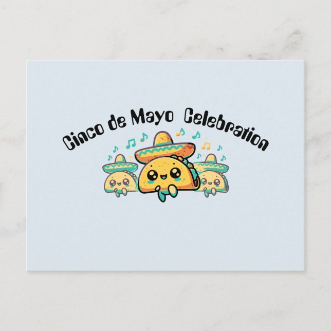 Cinco de Mayo Salsa Tacos Postkarte (Vorderseite)