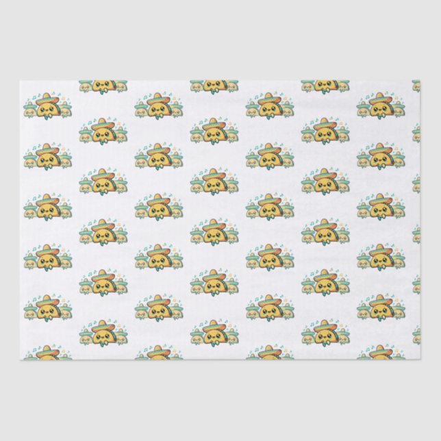 Cinco de Mayo Salsa Tacos Seidenpapier (Vorderseite)