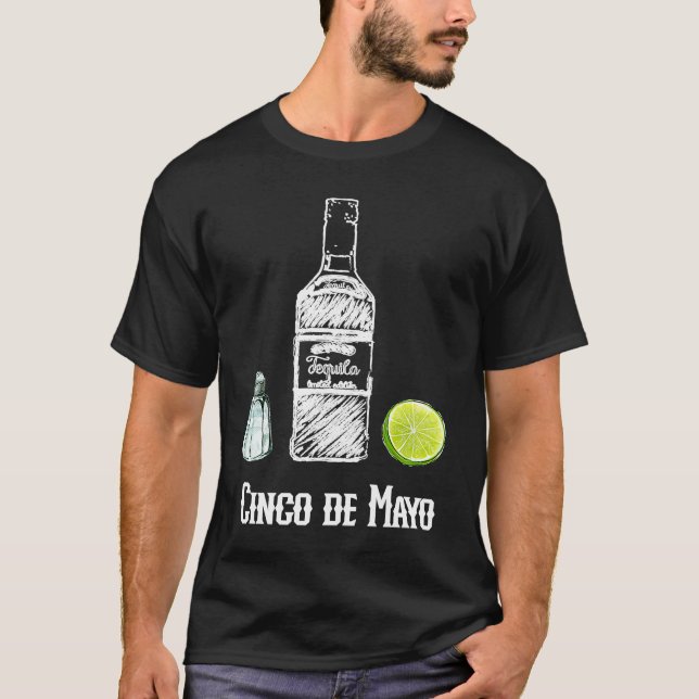 Cinco de Mayo Salt Tequila Lime Celebration Party T-Shirt (Vorderseite)