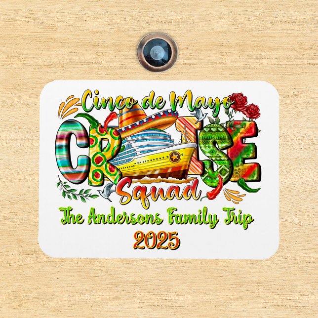 Cinco De Mayo Schifffahrt Shirt Individuelle Name  Magnet (Von Creator hochgeladen)