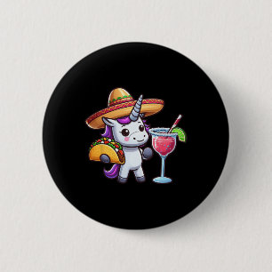 Cinco De Mayo-Shirt Mexikanische Party Einhorn Tac Button