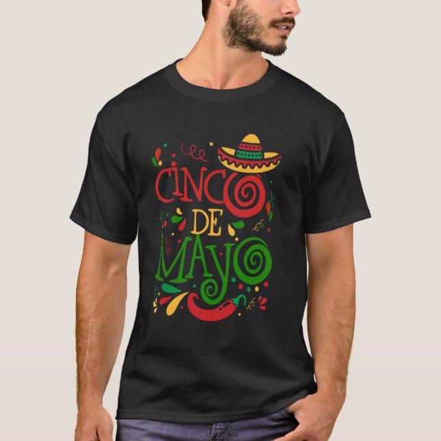 Cinco de Mayo Shirts für Damen und Herren Kinder M (Vorderseite)