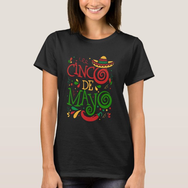 Cinco de Mayo Shirts für Damen und Herren Kinder M (Vorderseite)