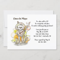 Cinco de Mayo Singer Einladung