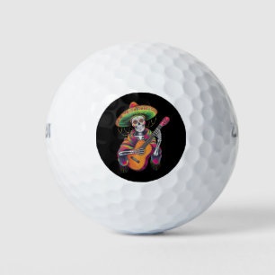 Cinco De Mayo Skelett Schädel Fiesta Gitarre Golfball