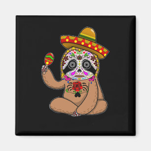 Cinco de Mayo Sloth Halloween mexikanischer Tag de Magnet