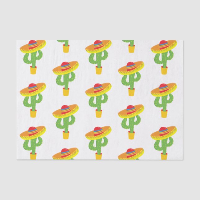 Cinco De Mayo Sombrero Cactus Mexican Fiesta Seidenpapier (Vorderseite)
