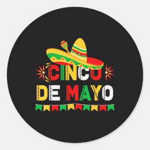Cinco De Mayo Sombrero Mexikanisches Party Runder Aufkleber