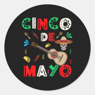 Cinco De Mayo Squad Mexikanische Fiesta Sombrero F Runder Aufkleber