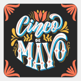 Cinco De Mayo Square Sticker