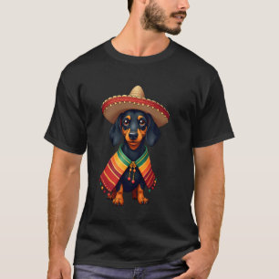 Cinco De Mayo Süßer Mexikanischer Hut Hund Sombrer T-Shirt