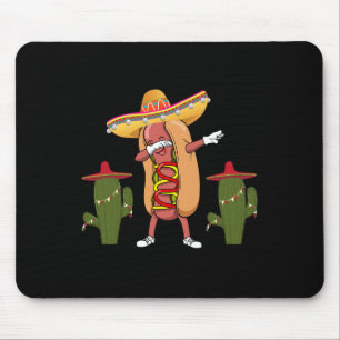 Cinco De Mayo T-Shirt Hot Dog Kaktus Tanzend Mousepad
