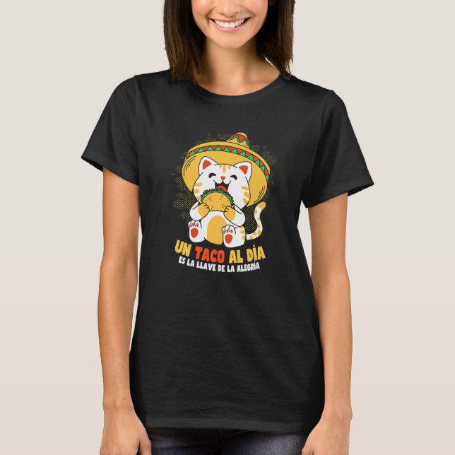 Cinco de Mayo Taco Cat T-Shirt (Vorderseite)
