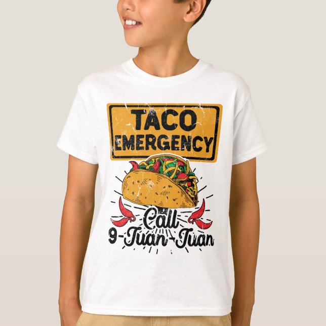 Cinco De Mayo Taco Notruf 9 Juan Juan T-Shirt (Vorderseite)