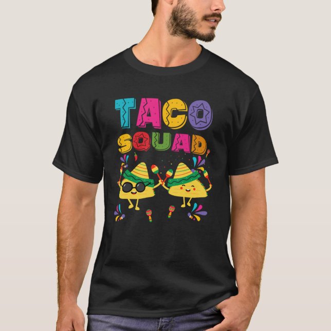 Cinco De Mayo Taco Squad Mexican Lets Fiesta  Men  T-Shirt (Vorderseite)