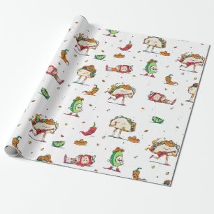 cinco de mayo tacos kawaii mexikanisch geschenkpapier
