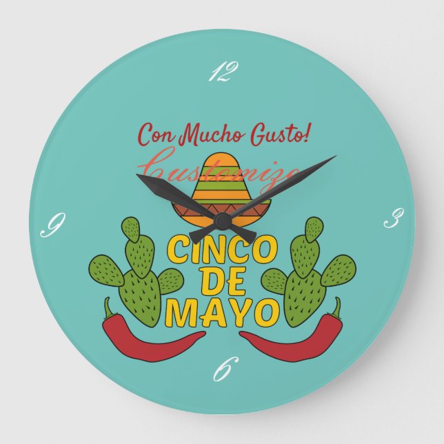Cinco de Mayo Thunder_Cove Große Wanduhr (Vorderseite)