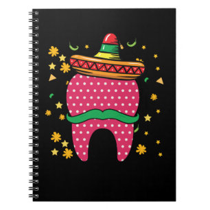 Cinco De Mayo Tooth Sombrero Mexikanischer Zahnarz Notizblock