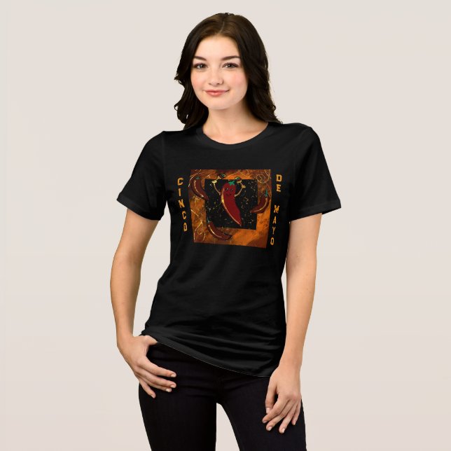 Cinco de Mayo  Tri-Blend Shirt (Vorderseite voll)