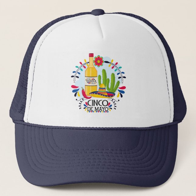 Cinco De Mayo Trucker Hat Truckerkappe (Vorderseite)