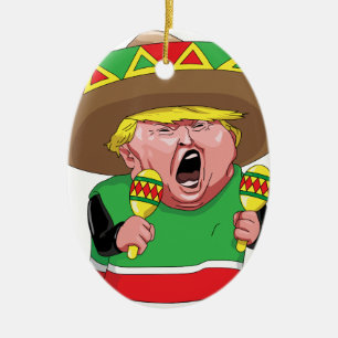 Cinco de Mayo trump Keramikornament