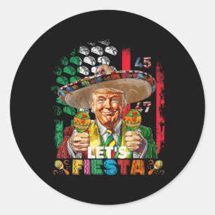 Cinco De Mayo Trump Taco Funny mexikanischer Trump Runder Aufkleber