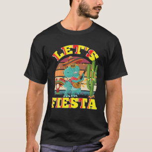 Cinco De Mayo Tyrannosaurus Dinosaur Lasse Fiesta  T-Shirt