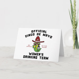 Cinco de Mayo Women's Drinking Team Karte