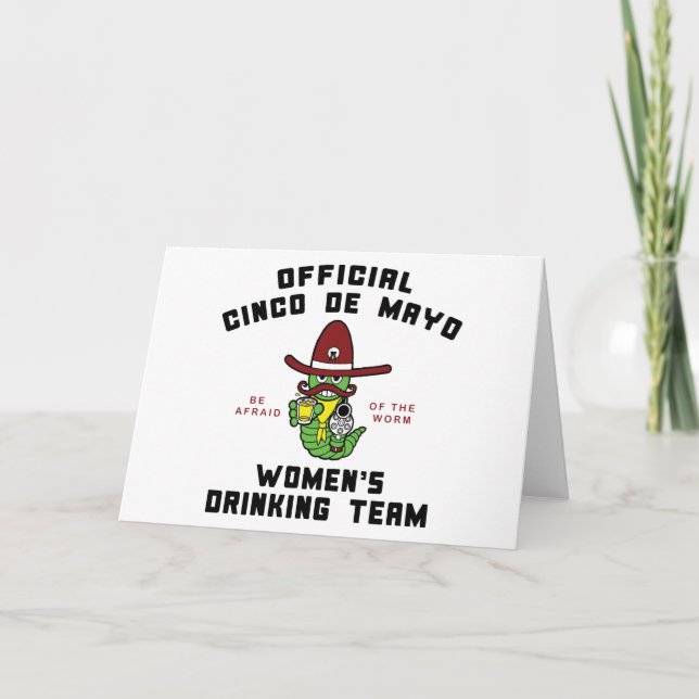 Cinco de Mayo Women's Drinking Team Karte (Vorderseite)