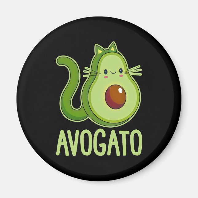 Cinco De Meow Avogato Cat Avocado Magnet (Vorne)