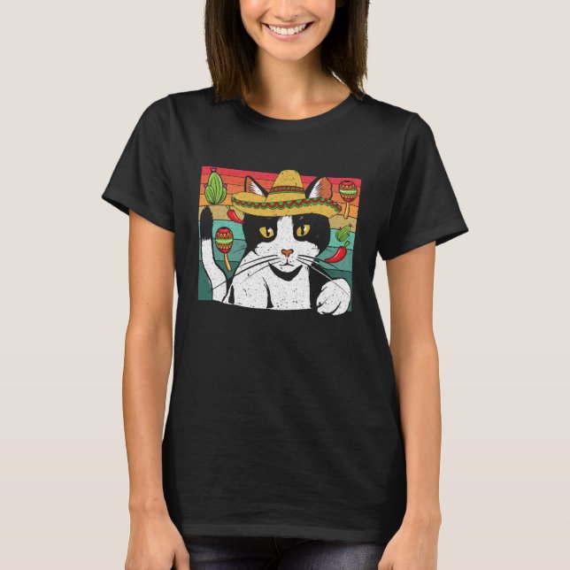 Cinco de Meow Cat  Mexico Pride Mexican Cinco De M T-Shirt (Vorderseite)