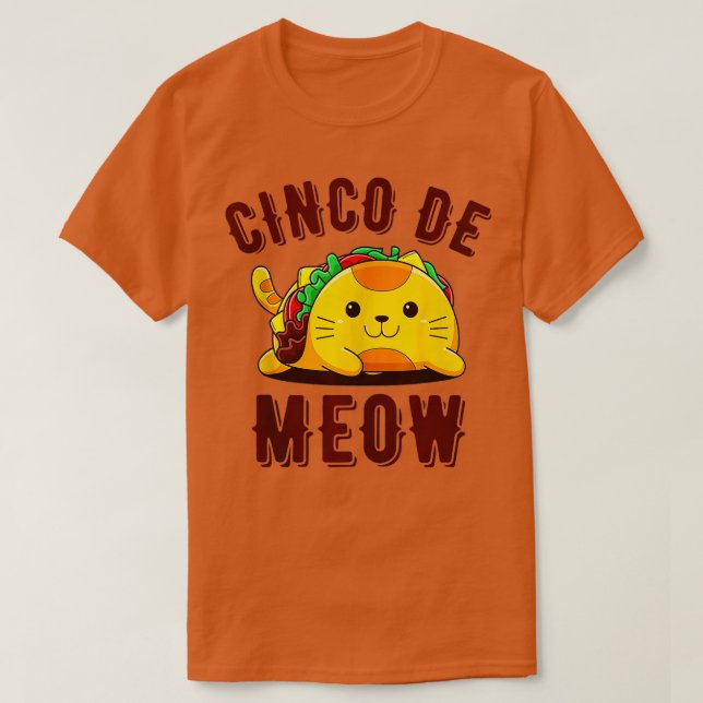 Cinco De Meow Funny acat Kitten Lover Cinco De T-Shirt (Design vorne)